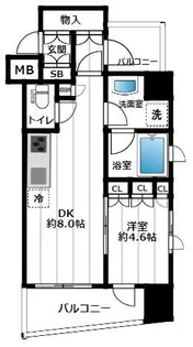 クオリア銀座3丁目【4階】の間取り