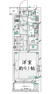 レガリス明大前【2階】の間取り