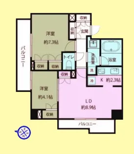 ステラコート洗足【1階】の間取り