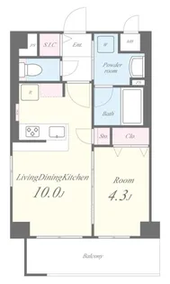 Moolio新深江【2階】の間取り
