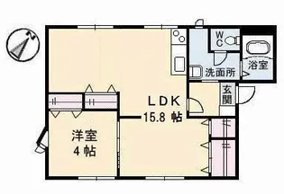 ガーデンスクエア福島 A棟【1階】の間取り