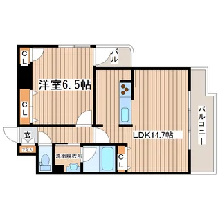 プライムアーバン仙台五橋【3階】の間取り