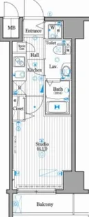 ガーラ・シティ王子【7階】の間取り