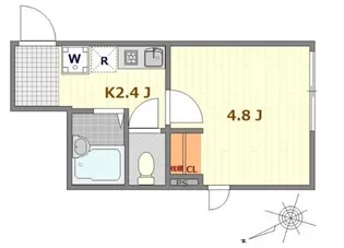 サザンロード江北【3階】の間取り