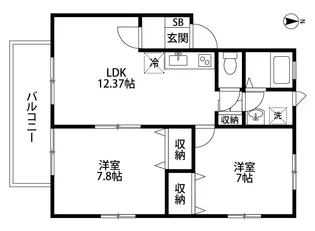 プラセール有楽【1階】の間取り