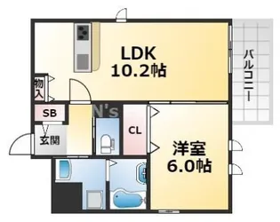 ハイフィールド【4階】の間取り
