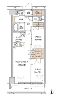 プライムネクサス大森北【8階】の間取り