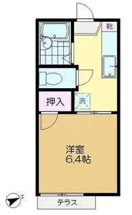 コーポクローカス【1階】の間取り