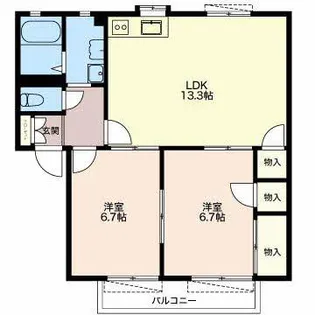 ラカーサ【2階】の間取り