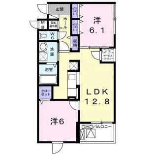 アクヘドール カーサ【5階】の間取り