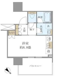 Brillia Tower 浜離宮【6階】の間取り