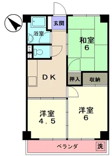 メゾンド絵志野【2階】の間取り