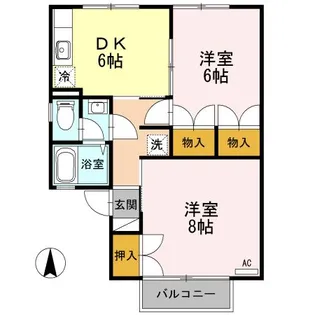 ライブリーパーク高橋 A【2階】の間取り