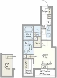 レガーレ堀切【1階】の間取り