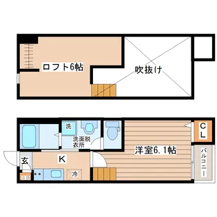 Peace Million長町(ピースミリオンナガマチ)【1階】の間取り