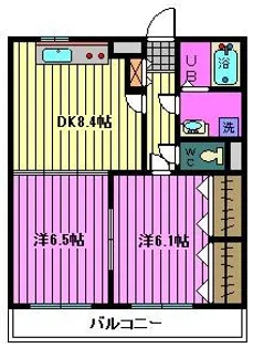 フォンテーヌ【3階】の間取り