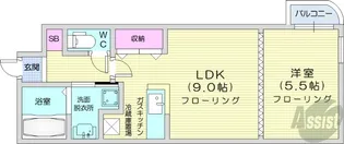 港プロシード16【1階】の間取り