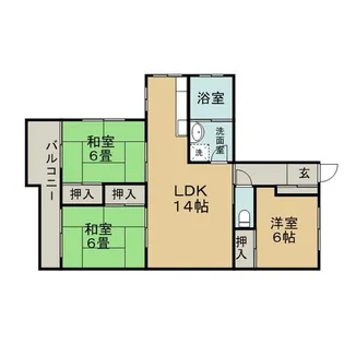 サンロイヤル春日【2階】の間取り