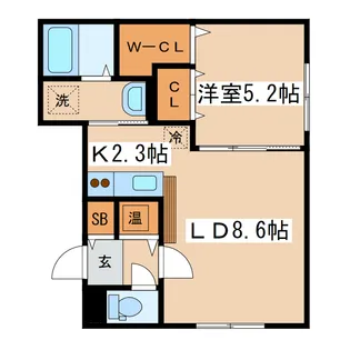 ヴェルサンリーヴル【4階】の間取り