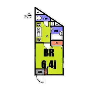 イニッツィオ永田南【4階】の間取り