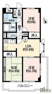 カトルドエスポワール【3階】の間取り