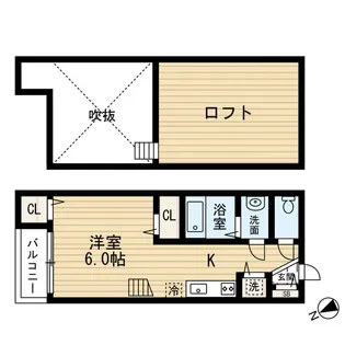 ルポゼ千早【2階】の間取り