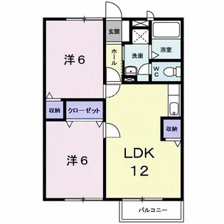 ラフィーネB【1階】の間取り