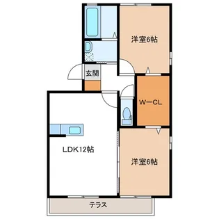 サントガスパーレA【1階】の間取り