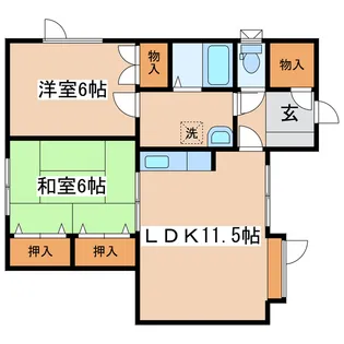 コーポはまなす【1階】の間取り
