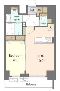 S-RESIDENCE新宿早稲田avelis【7階】の間取り