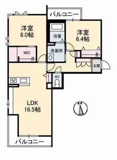 ソルコリーヌ【3階】の間取り