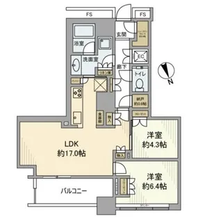 勝どきザ・タワー【19階】の間取り
