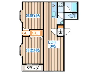 ベルドミールII【1階】の間取り