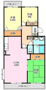 エミネンス立矢マンション【2階】の間取り