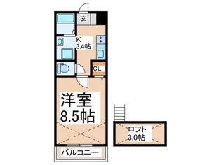 サングレイスなかやま【2階】の間取り