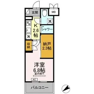 CINZA若林【4階】の間取り