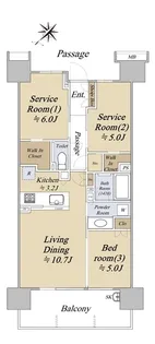 シティテラス赤羽【11階】の間取り