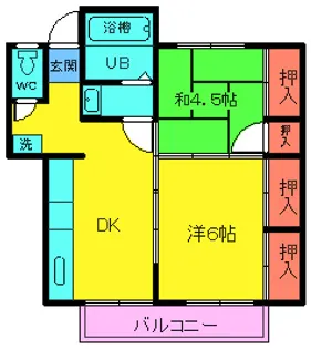 モンリーブル上野【1階】の間取り