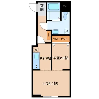 メリディアン多賀城南宮 弐番館【1階】の間取り