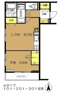 ラ・ベルエポック【1階】の間取り