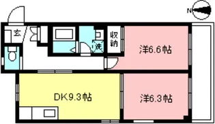 F・FLAT KINUTA【3階】の間取り