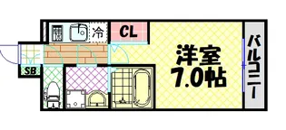 S RESIDENCE難波大国町Tres【2階】の間取り