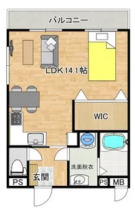 ユーミー千津ヶ谷【1階】の間取り