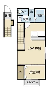 サンハイム河渡本町B【2階】の間取り