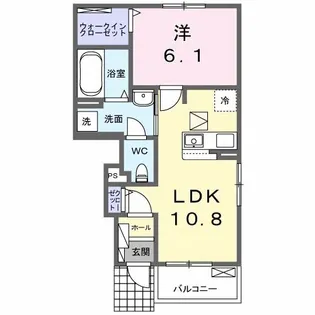 ジュライ・玉泉【1階】の間取り