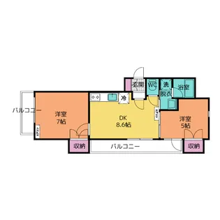 メゾン・ド・ラポール梅沢町【6階】の間取り