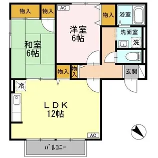 プリムローズIII A棟【2階】の間取り