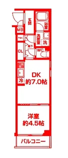パティーナ武蔵小杉【2階】の間取り