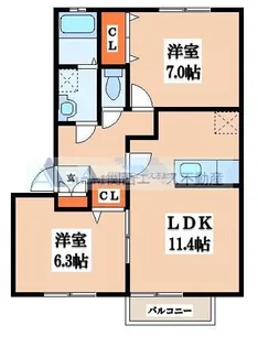 エーデルハイム【2階】の間取り