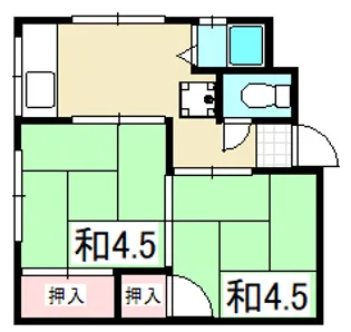 腕塚アパート【2階】の間取り